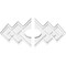 Ekena Millwork Zoe Architectural Grade PVC Ceiling Medallion, 14"W x 9 3/8"H x 3"ID x 4 1/4"C x 1"P, Two-Piece CMP14X9ZE2-03000 - alternate 2